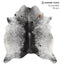 Salt and Pepper Black X-Large Brazilian Cowhide Rug 6'11