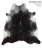Salt and Pepper Black X-Large Brazilian Cowhide Rug 6'11