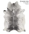 Salt and Pepper Black X-Large Brazilian Cowhide Rug 7'11