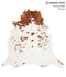 Brown and White X-Large Brazilian Cowhide Rug 6'4