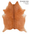 Solid Brown X-Large Brazilian Cowhide Rug 7'2