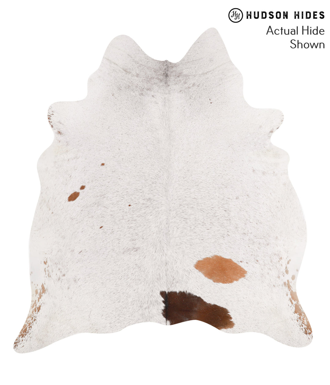 Salt and Pepper Brown X-Large Brazilian Cowhide Rug 6'6"H x 6'1"W #651