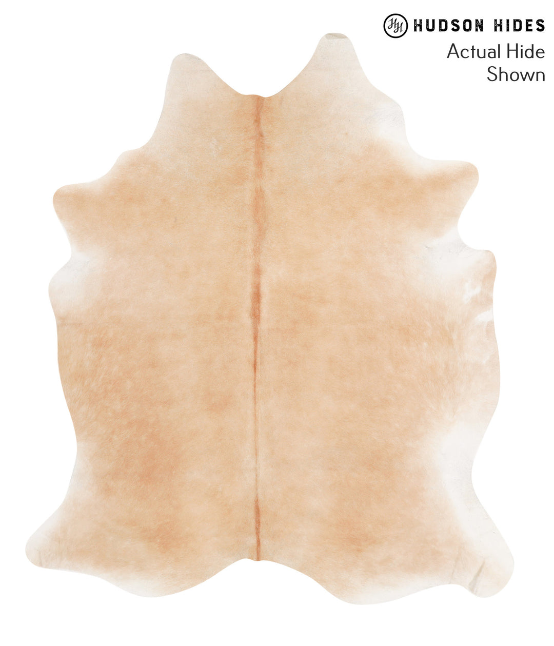 Beige X-Large Brazilian Cowhide Rug 7'0"H x 6'0"W #65226 by Hudson Hid