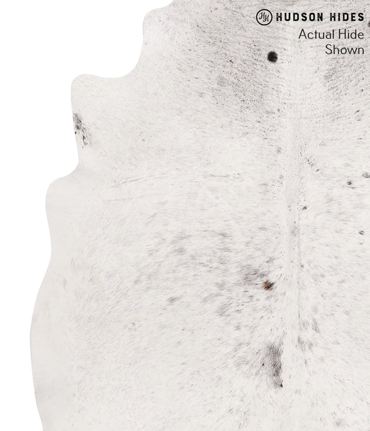 Salt and Pepper Black X-Large Brazilian Cowhide Rug 6'5"H x 6'3"W #65788 by Hudson Hides