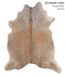 Grey with Beige X-Large Brazilian Cowhide Rug 7'2