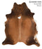 Brown with Red X-Large Brazilian Cowhide Rug 7'1