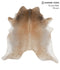 Grey with Beige X-Large Brazilian Cowhide Rug 6'11