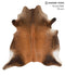 Brown with Red X-Large Brazilian Cowhide Rug 6'7
