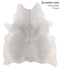 Medium Grey Large Brazilian Cowhide Rug 6'6