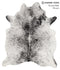 Salt and Pepper Black X-Large Brazilian Cowhide Rug 7'4