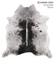Salt and Pepper Black XX-Large Brazilian Cowhide Rug 7'7