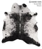 Salt and Pepper Black X-Large Brazilian Cowhide Rug 7'1
