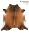Brown with Red X-Large Brazilian Cowhide Rug 6'11