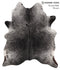 Salt and Pepper Black X-Large Brazilian Cowhide Rug 7'3