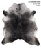 Salt and Pepper Black X-Large Brazilian Cowhide Rug 7'2