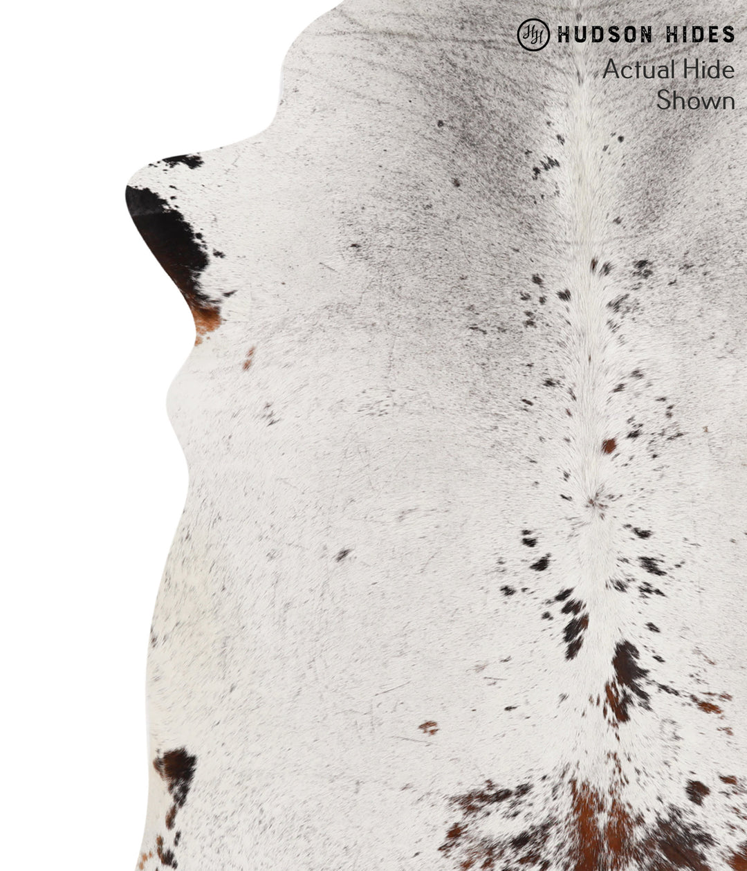 Salt and Pepper Brown X-Large Brazilian Cowhide Rug 6'11"H x 6'6"W #67