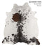 Salt and Pepper Brown Large Brazilian Cowhide Rug 6'6