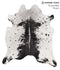 Salt and Pepper Black X-Large Brazilian Cowhide Rug 6'9