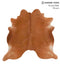 Solid Brown X-Large Brazilian Cowhide Rug 6'3