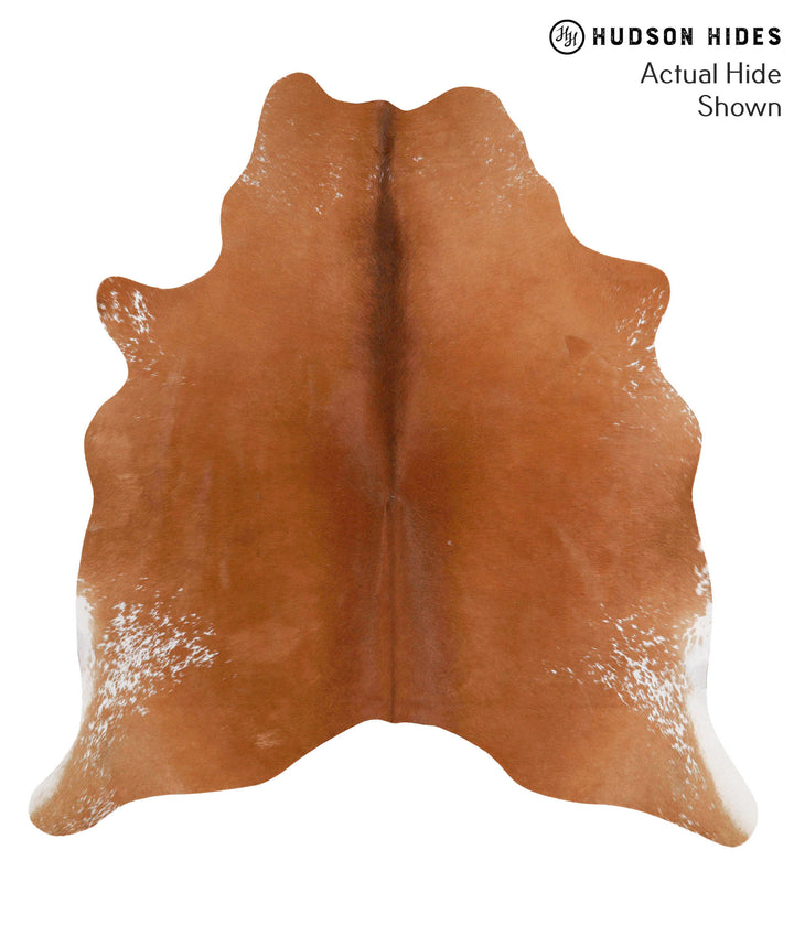 Brown and White Regular X-Large Brazilian Cowhide Rug 6'9"H x 6'3"W #68184 by Hudson Hides
