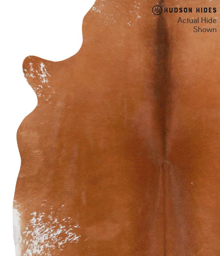 Brown and White Regular X-Large Brazilian Cowhide Rug 6'9"H x 6'3"W #68184 by Hudson Hides
