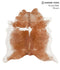 Brown and White X-Large Brazilian Cowhide Rug 6'8