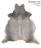 Medium Grey X-Large Brazilian Cowhide Rug 6'7