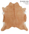 Solid Brown X-Large Brazilian Cowhide Rug 7'2