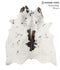 Salt and Pepper Brown X-Large Brazilian Cowhide Rug 7'0