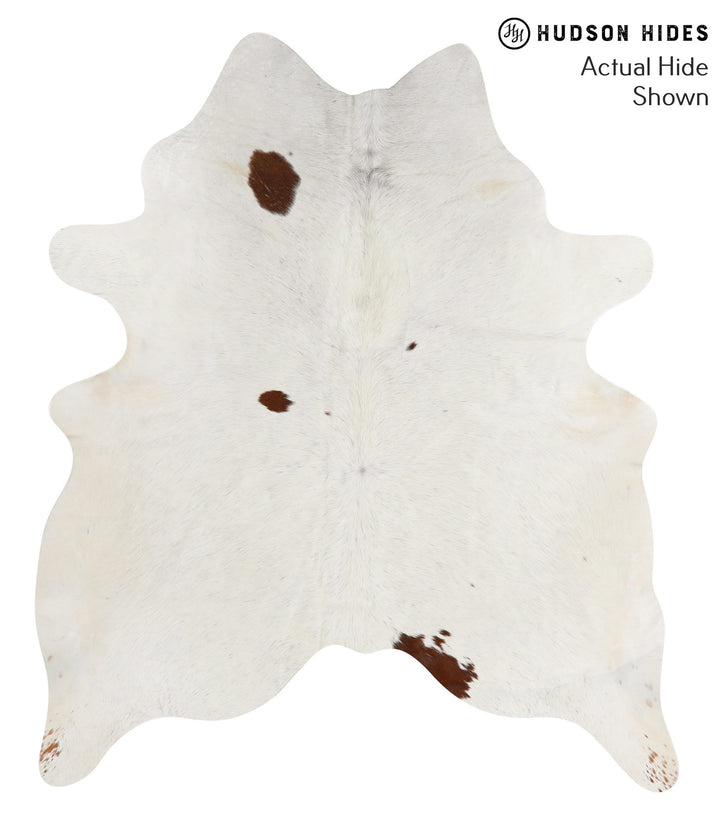 Brown and White Regular X-Large Brazilian Cowhide Rug 7'5"H x 6'4"W #71172 by Hudson Hides