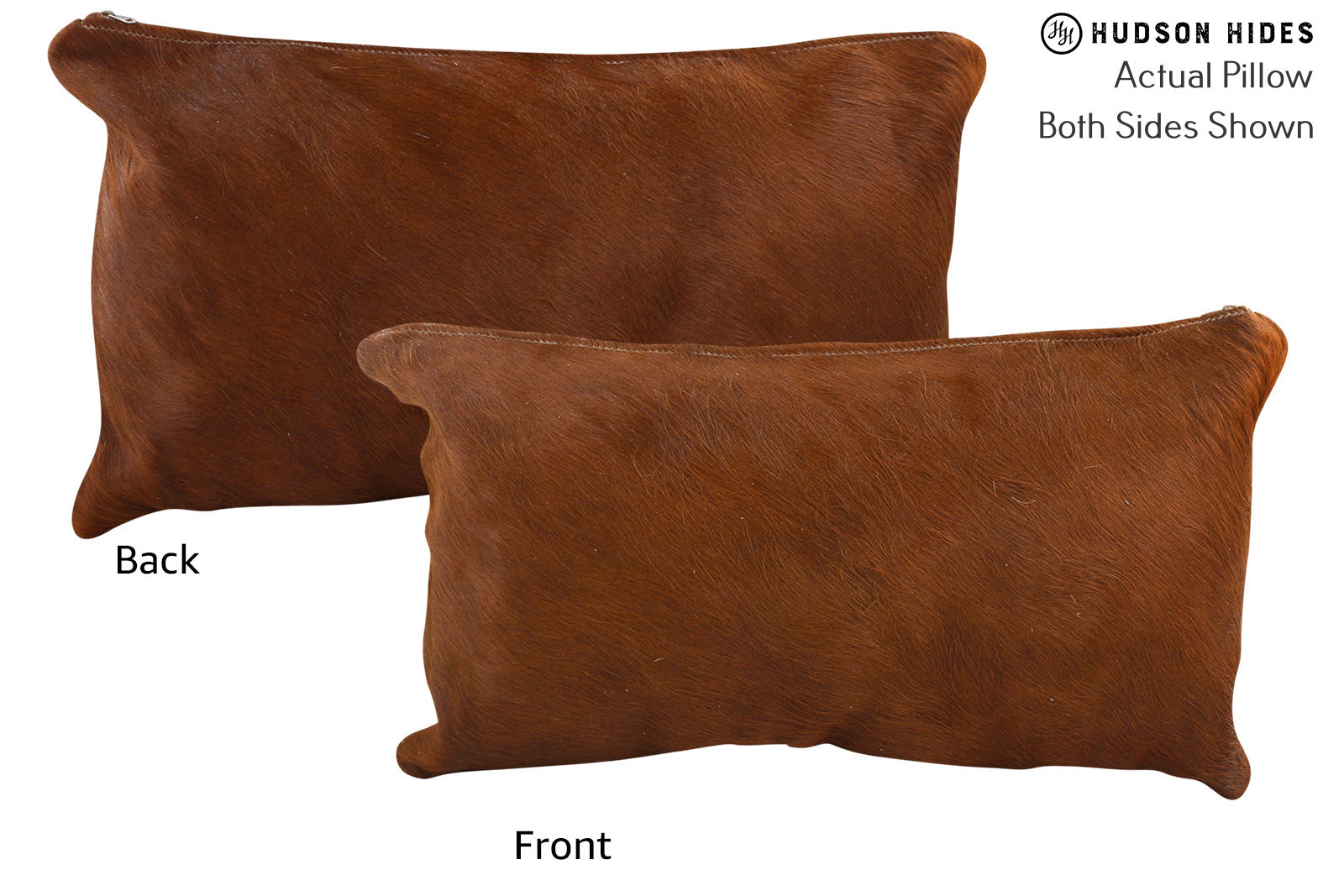 Solid Brown Cowhide Pillow #71970