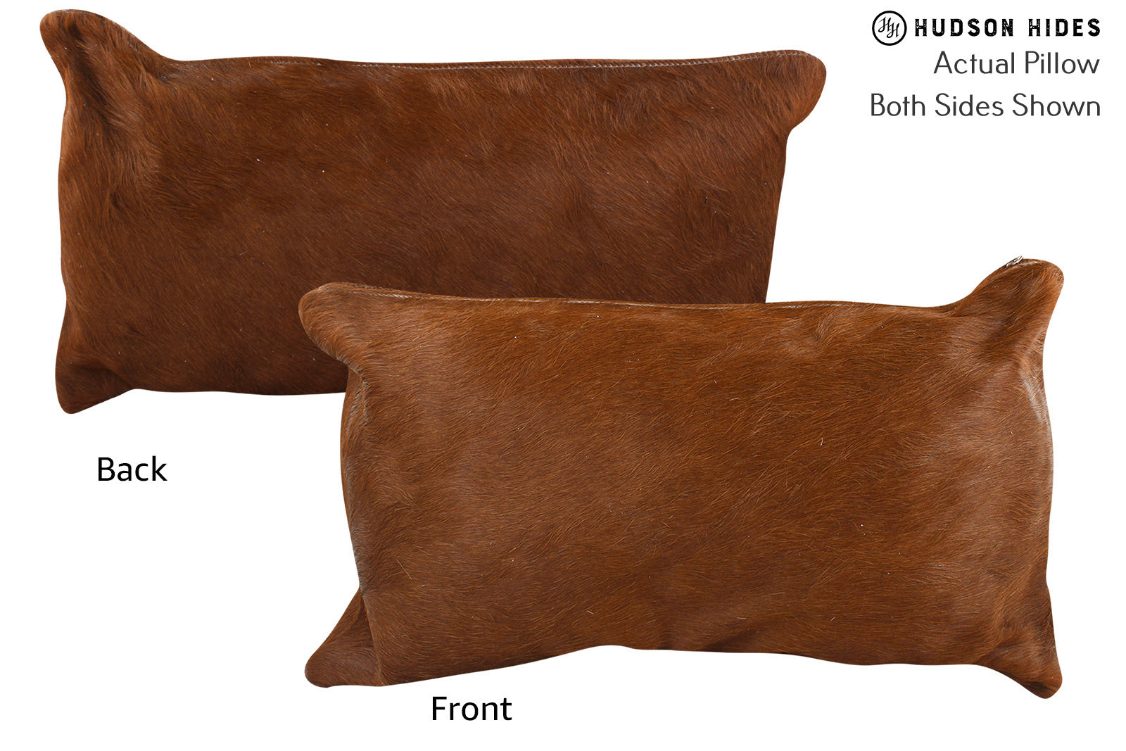 Solid Brown Cowhide Pillow #71973
