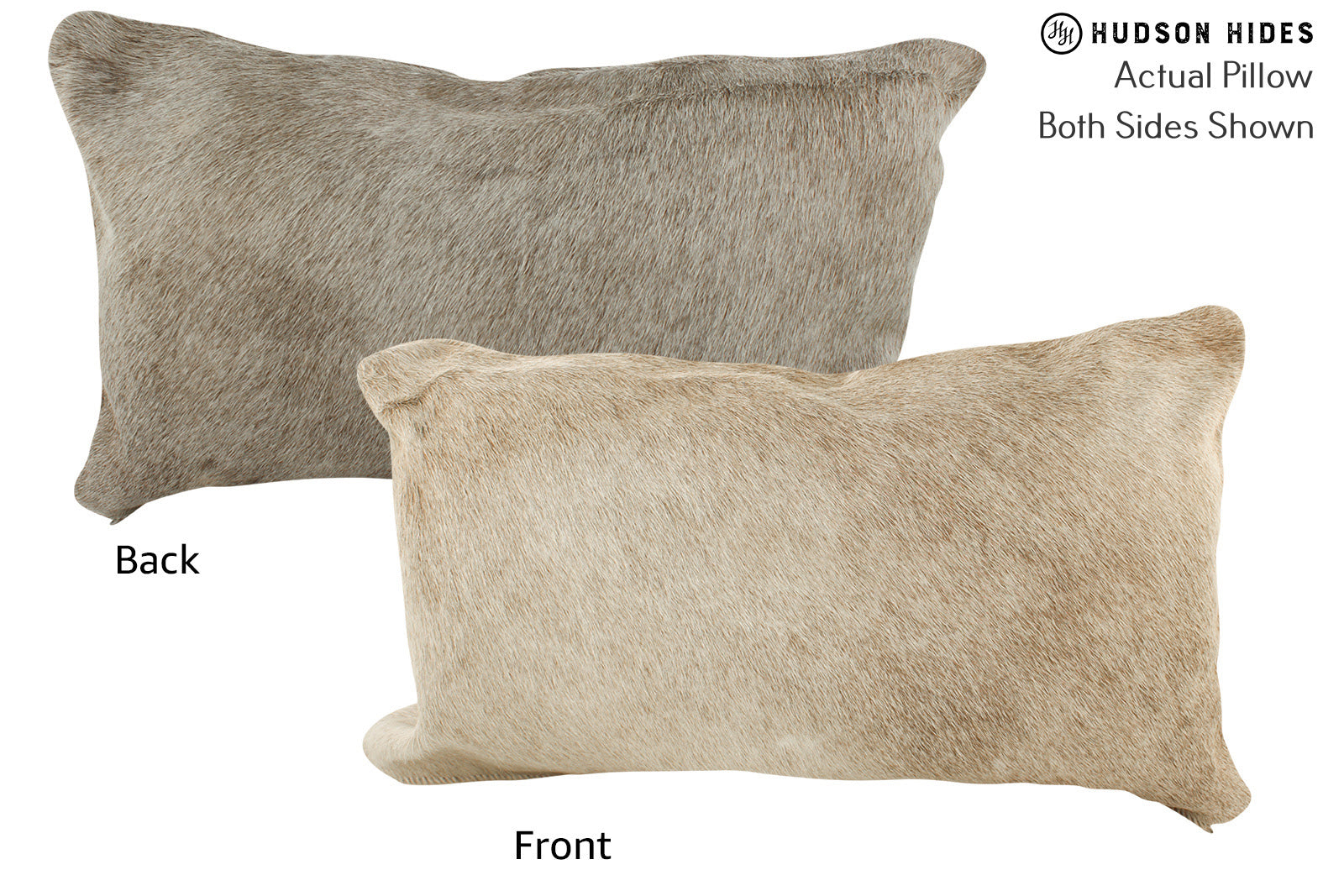 Grey with Beige Cowhide Pillow #72141
