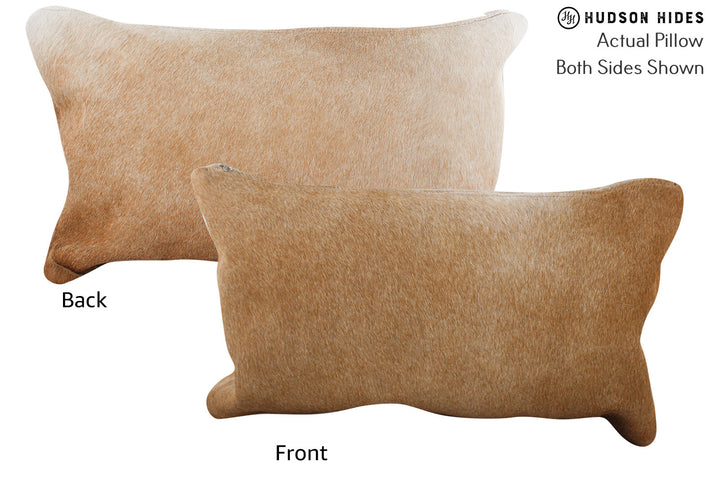 Solid Brown 12"x22" Brazilian Cowhide Pillow #73491 by Hudson Hides