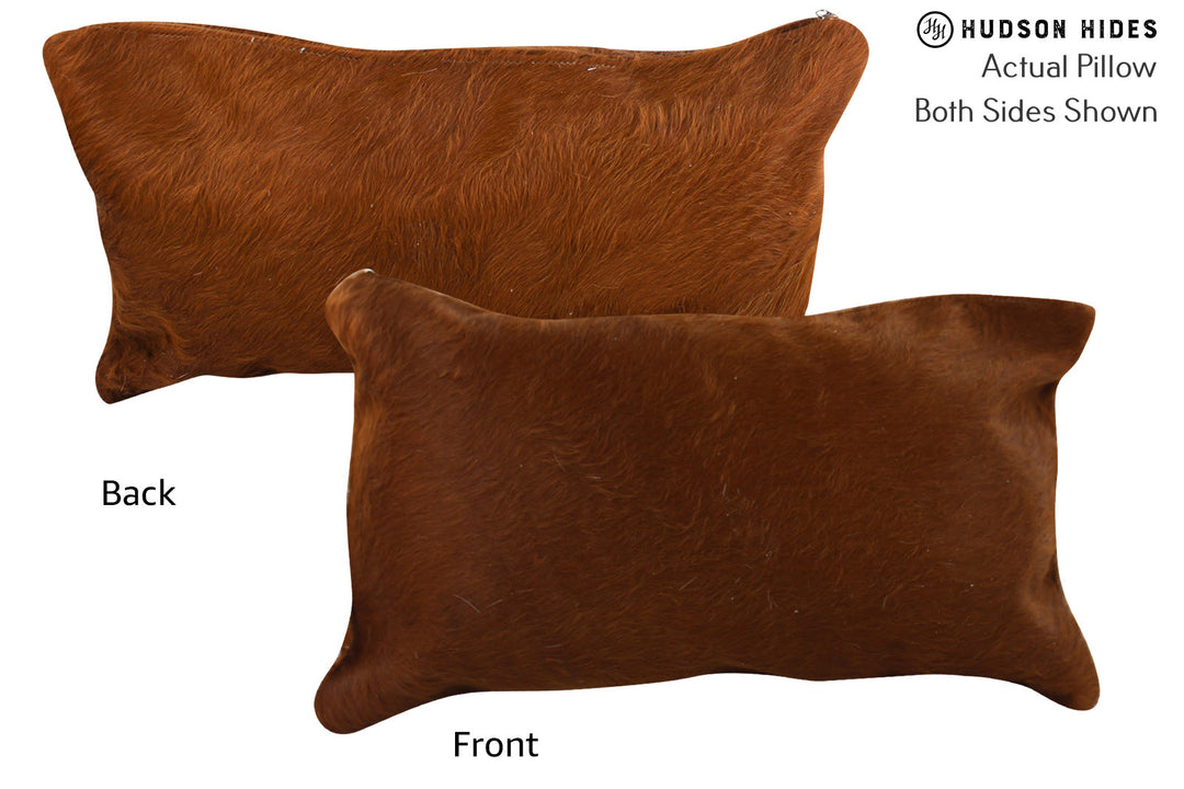 Solid Brown Pillow 12"x22"#73530 by Hudson Hides