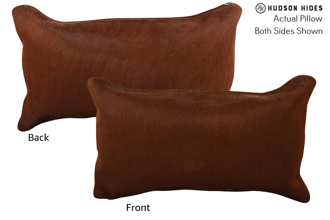 Solid Brown Pillow 12"x22"#73819 by Hudson Hides