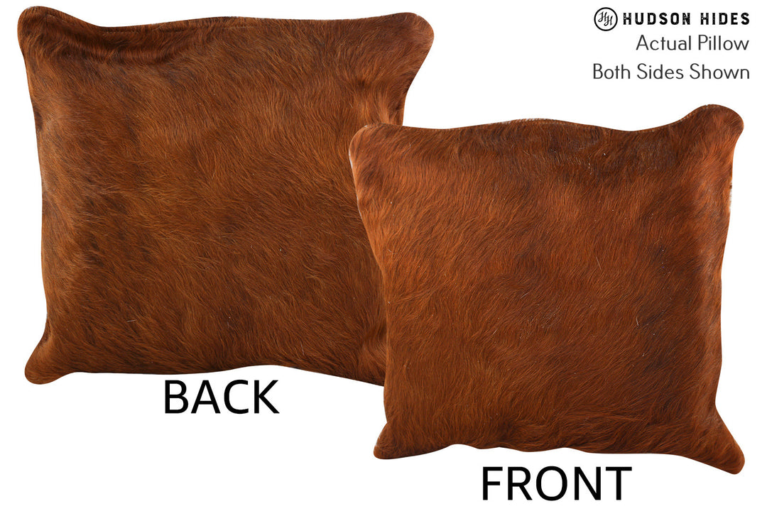 Solid Brown Pillow 16"x16"#74904 by Hudson Hides