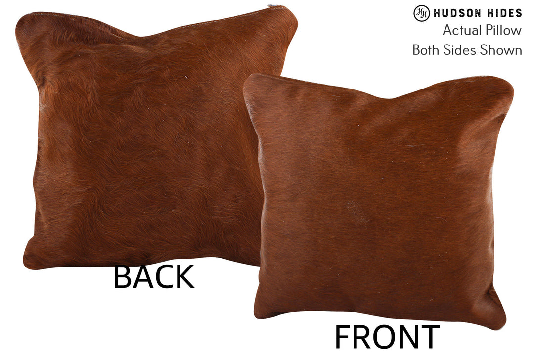 Solid Brown Pillow 16"x16"#75066 by Hudson Hides