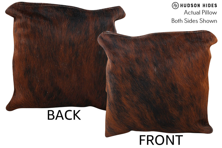 Dark Brindle 16"x16" Brazilian Cowhide Pillow #75074 by Hudson Hides