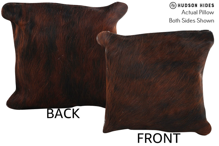 Dark Brindle 16"x16" Brazilian Cowhide Pillow #75085 by Hudson Hides