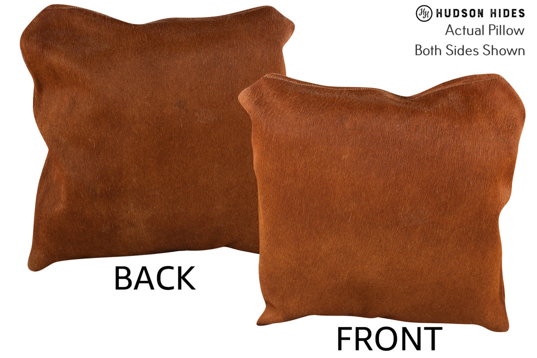 Solid Brown Pillow 16"x16"#75232 by Hudson Hides