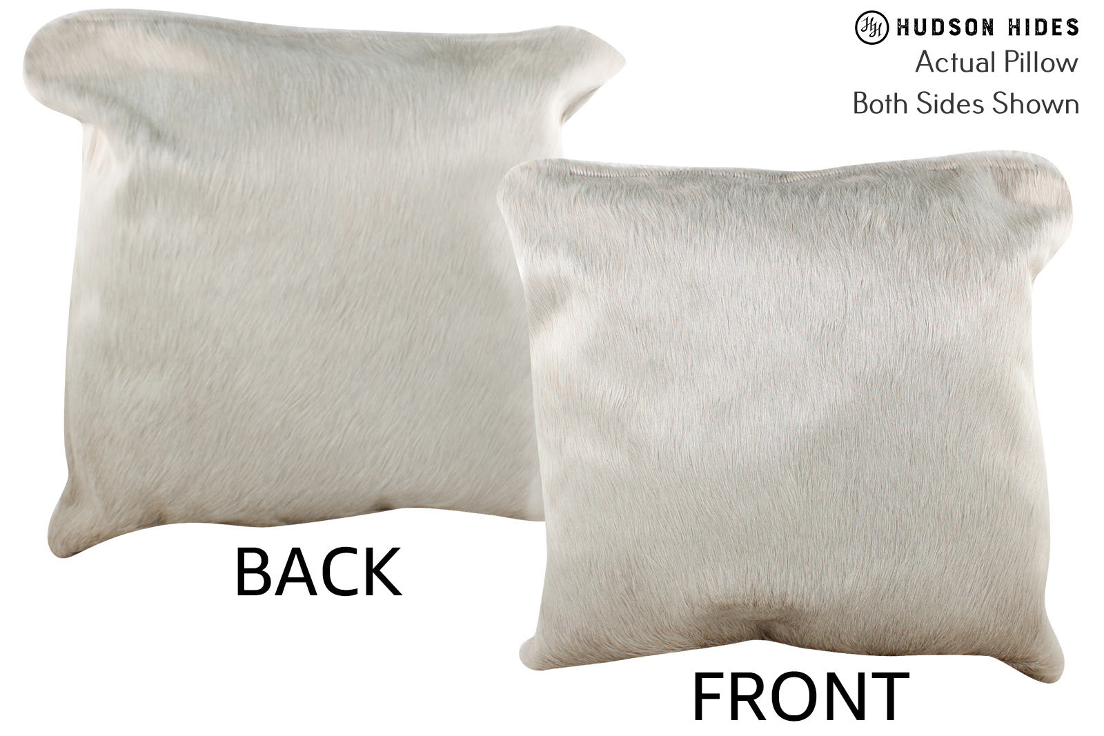 Solid White Cowhide Pillow #75464