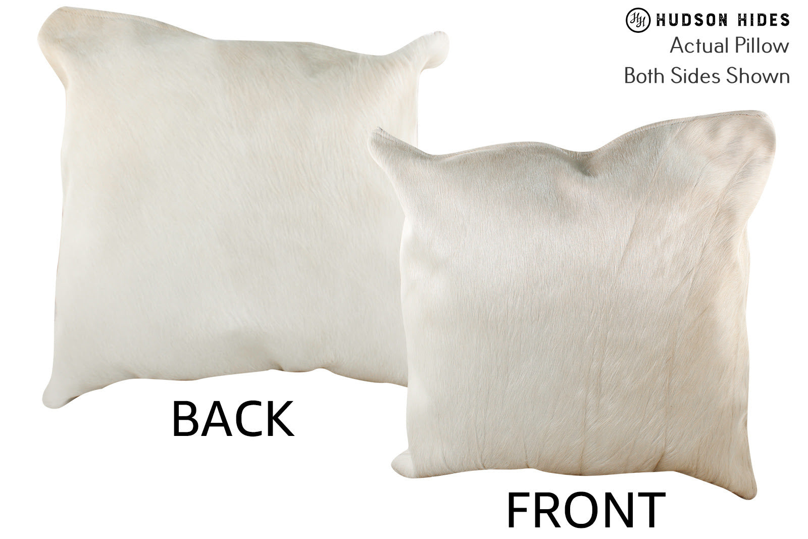 Solid White Cowhide Pillow #75815
