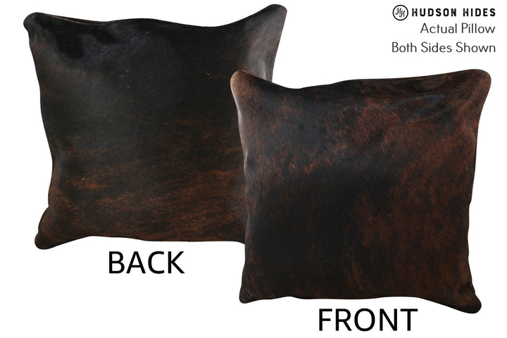 Dark Brindle 20"x20" Brazilian Cowhide Pillow #76065 by Hudson Hides