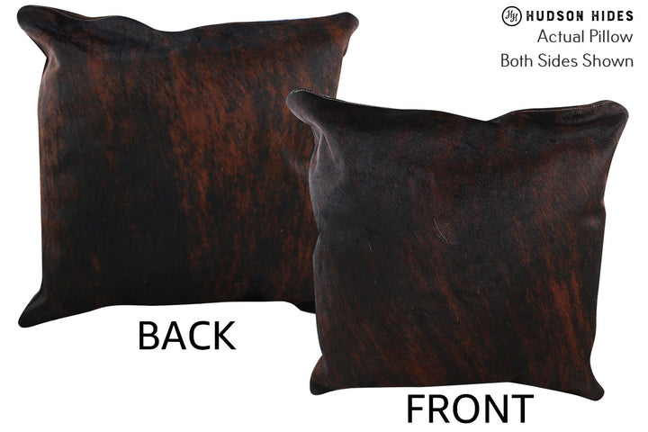 Dark Brindle 20"x20" Brazilian Cowhide Pillow #76368 by Hudson Hides