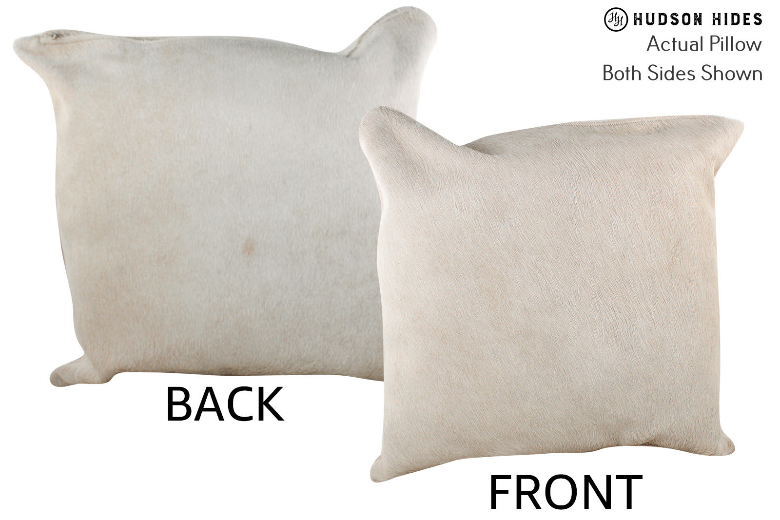 Solid White Cowhide Pillow #76390