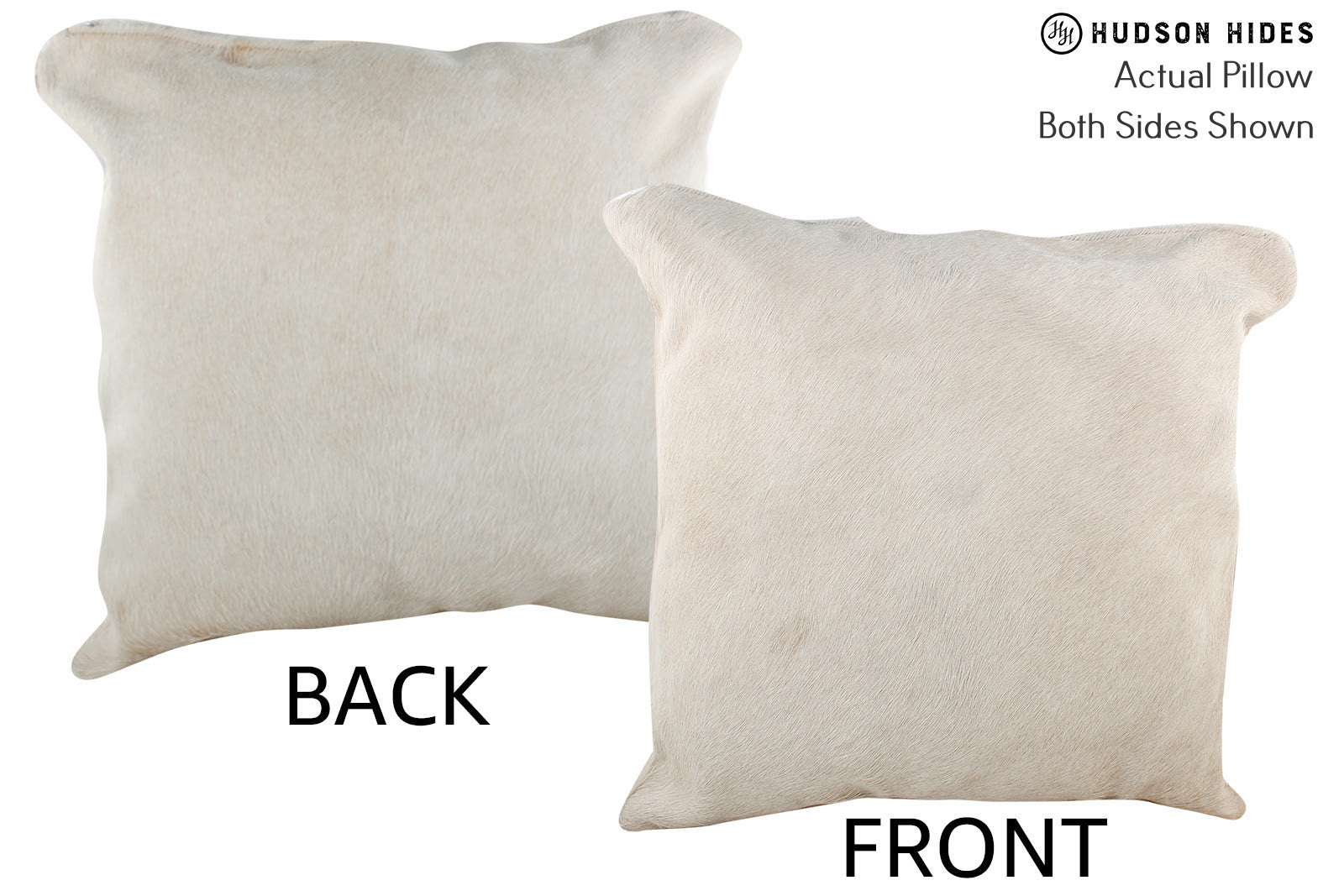 Solid White Cowhide Pillow #76399