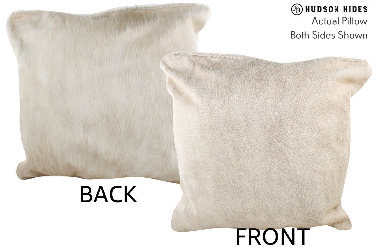 Solid White Cowhide Pillow #76416