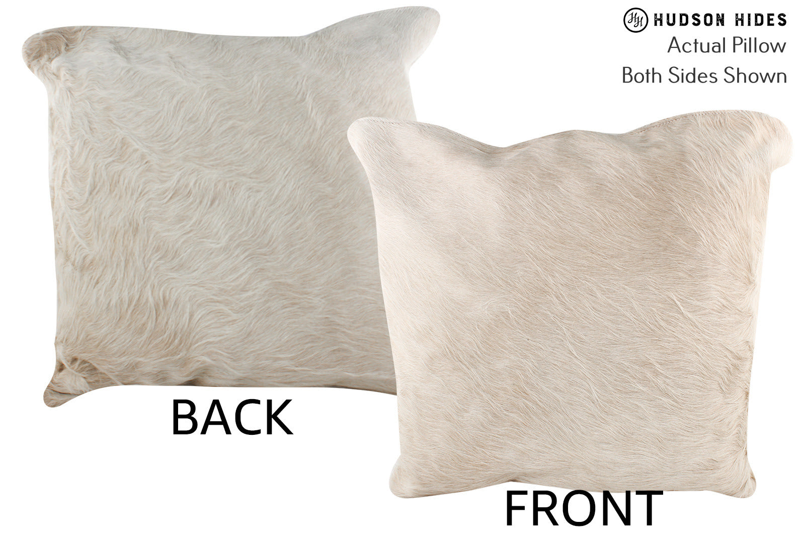 Solid White Cowhide Pillow #76601