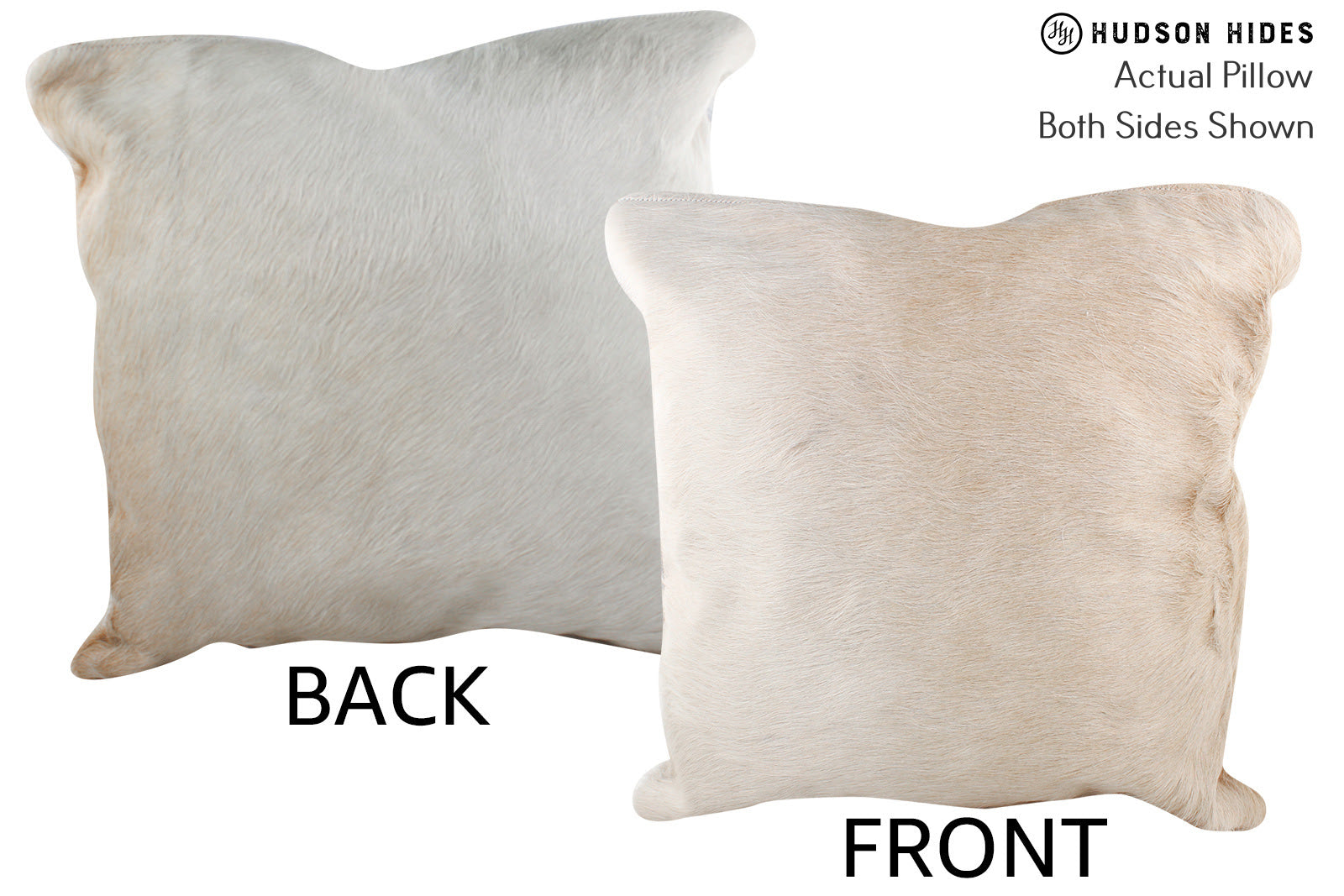 Solid White Cowhide Pillow #76629
